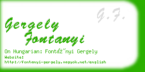 gergely fontanyi business card